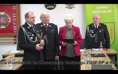 Zdjęcie do  Uhonorowanie Komendanta Gminny ZOSP RP w Kościelcu Marka Straszewskiego
