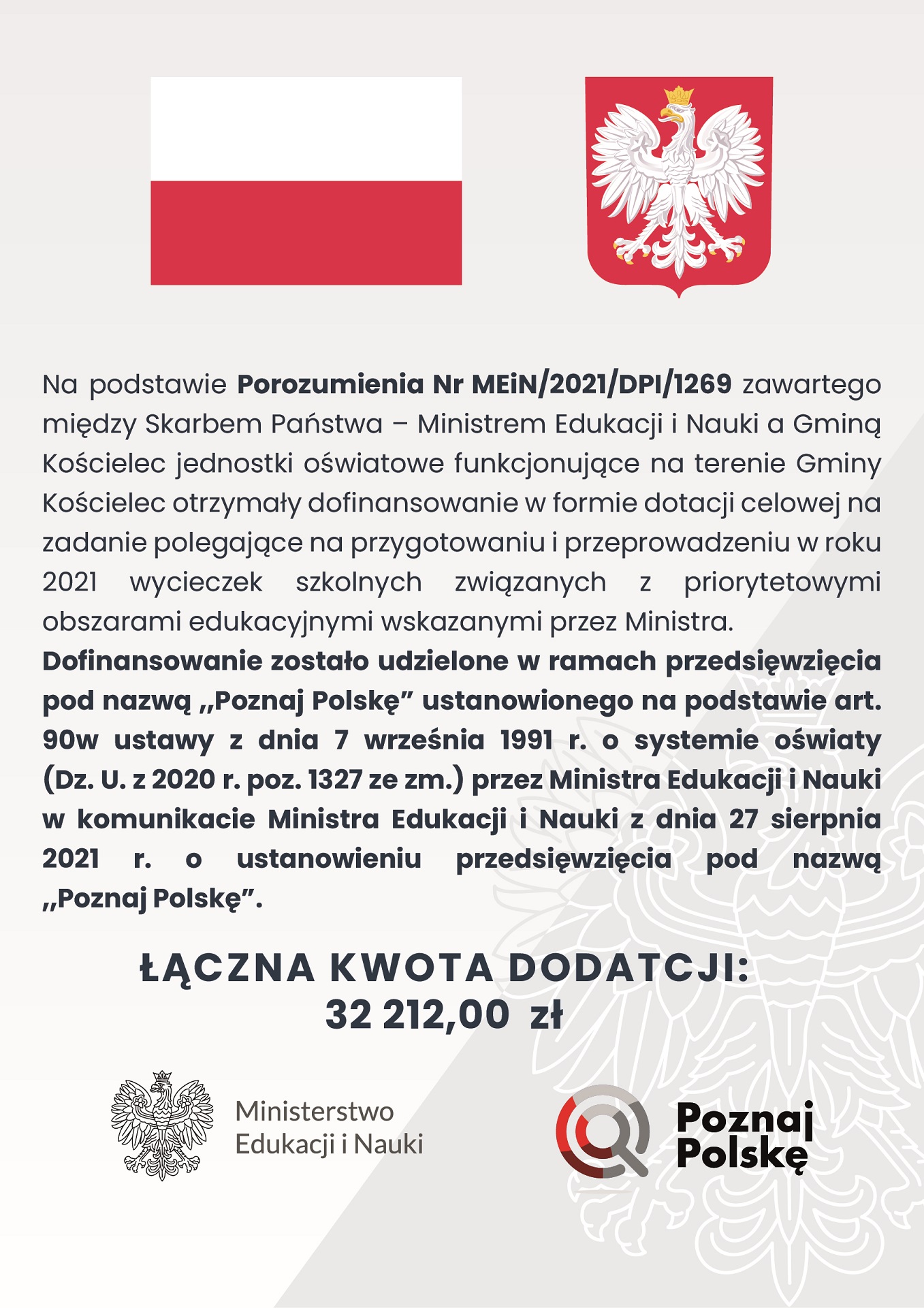 Informacja na temat programu "Poznaj Polskę"