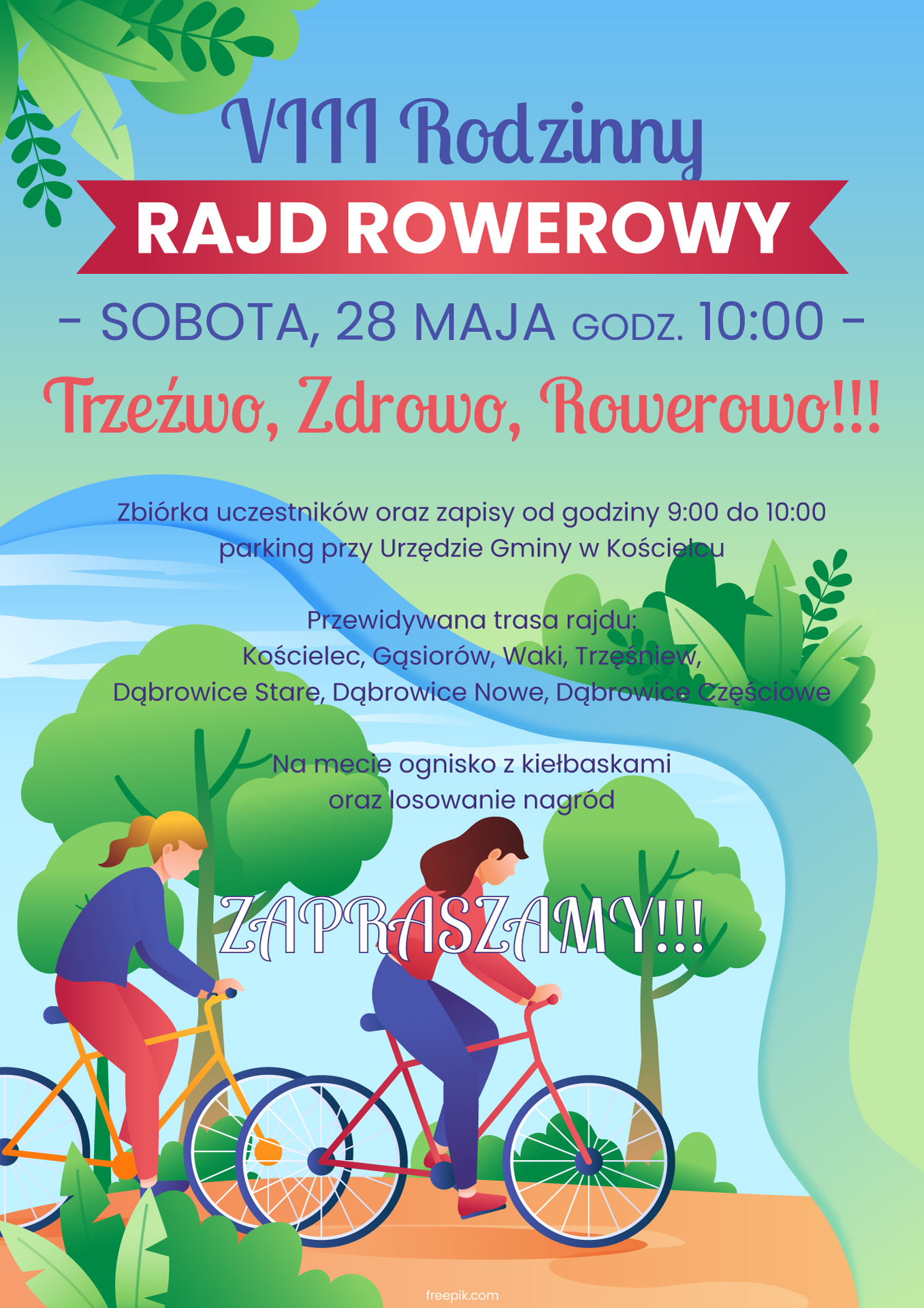 Plakat 8 Rodzinny Rajd Rowerowy 2022