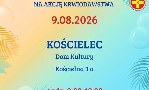 Zaproszenie na akcję krwiodawstwa